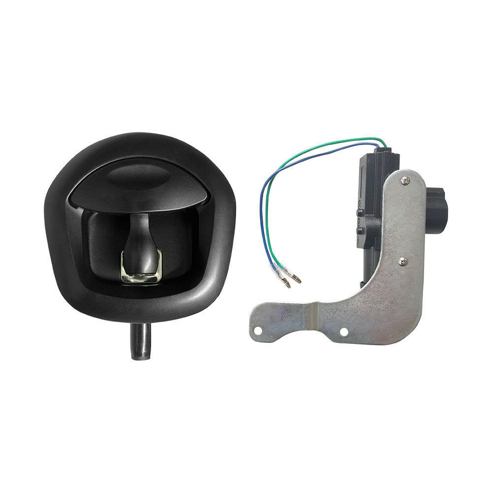 1x Central Locking Handle Whale Tail Lock Power Operated Black Recessed Folding