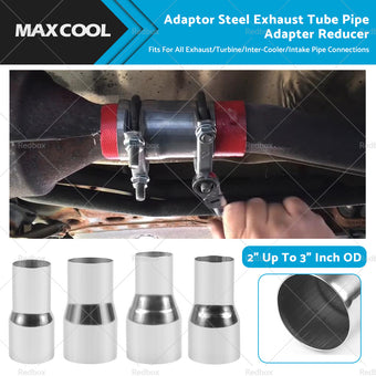 compare product Steel Exhaust Pipe Adapter Reducer 2 to 3 Inch OD Suitable For 2.25 / 2.5 / 3 Inch Tubes