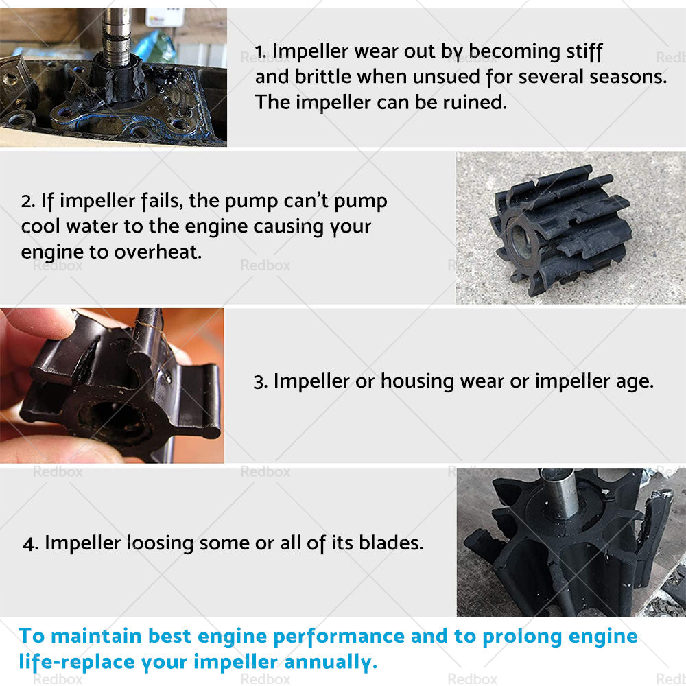 {{ Water Pump Impeller Kit For 20hp 25hp 30hp 35hp Johnson Evinrude outboard 393630 }} - Buy Car Parts Online at {{ Kaka Auto Parts }}.