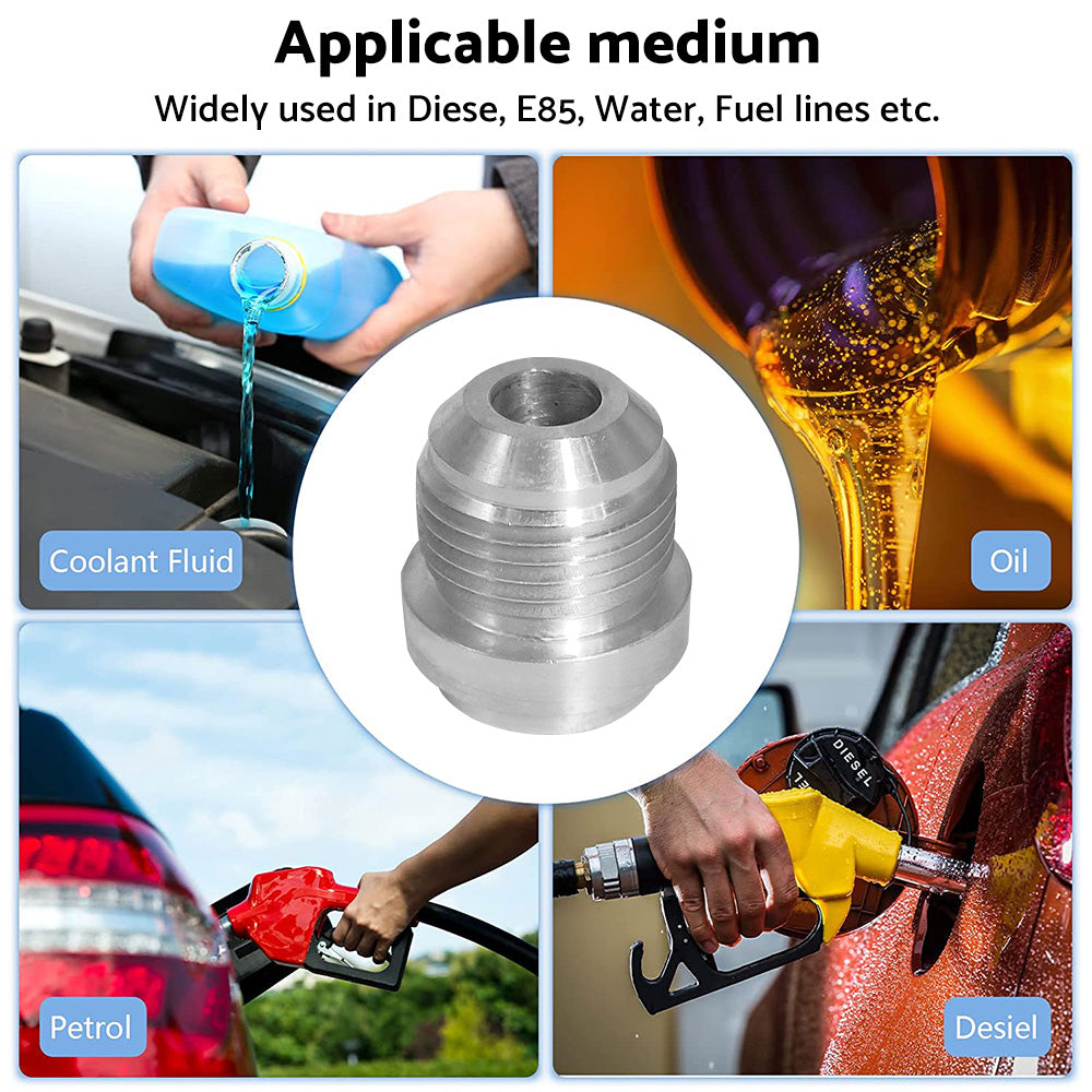 AN8 Male Aluminium Weld-On JIC Bungs x 2 Fitting -10AN JXSS032-10-A