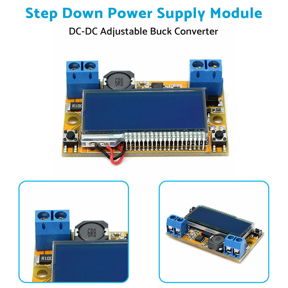 {{ DC-DC Adjustable Buck Converter Step Down Power Supply Module LCD with Shell }} - Buy Car Parts Online at {{ Kaka Auto Parts }}.