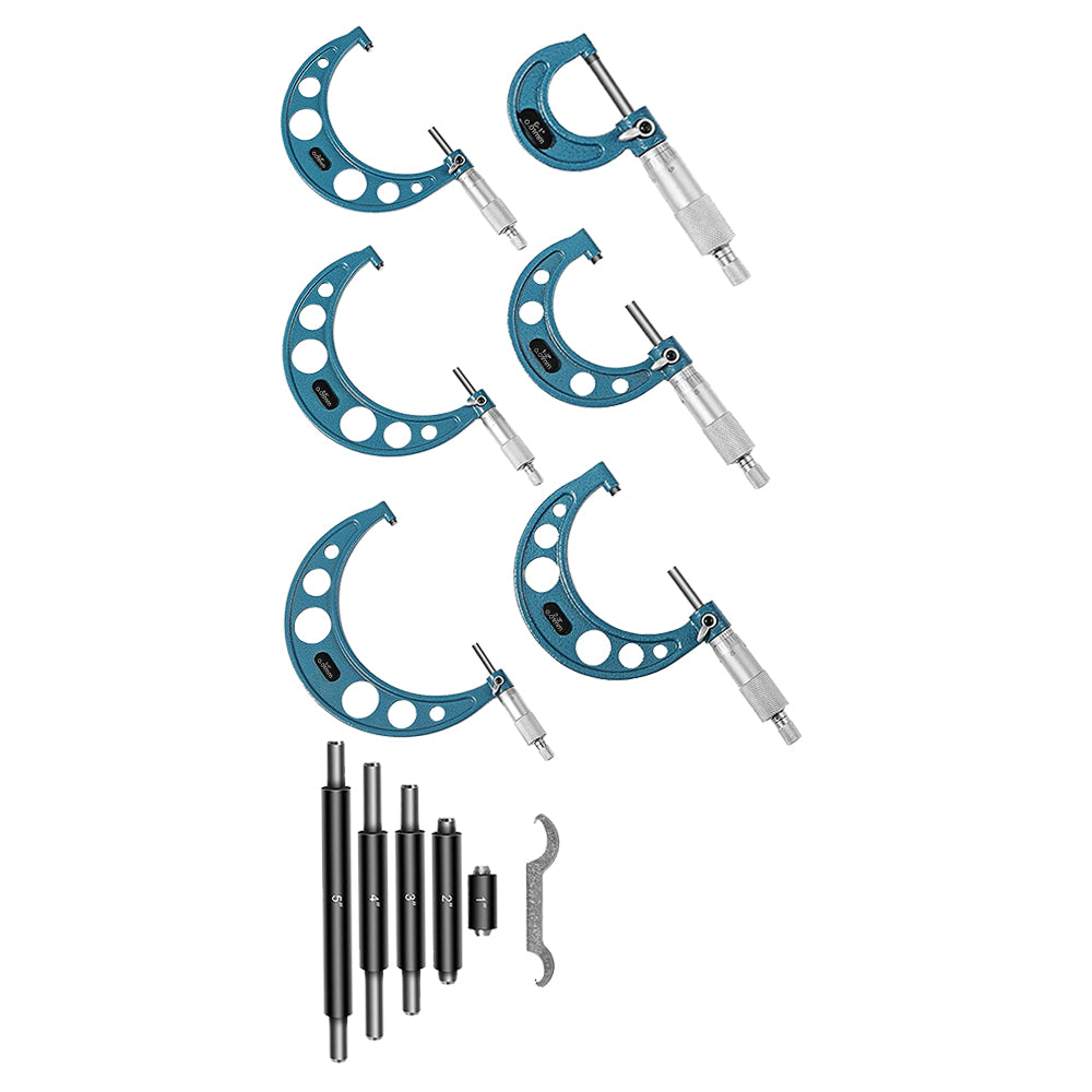 6x Precision Outside Micrometers 0-150mm Suitable For Machinist – Carbide 0.01mm
