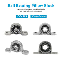 {{ 4PCS 8/10/12/20mm Inner Diameter Ball Bearing Pillow Block Zinc Alloy Metal }} - Buy Car Parts Online at {{ Kaka Auto Parts }}.