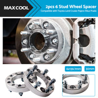 {{ 2x Wheel Spacer 30mm 6 Stud Suitable For Toyota Landcruiser Pajero Hilux Prado }} - Buy Car Parts Online at {{ Kaka Auto Parts }}.