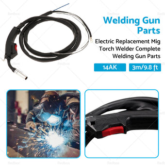 compare product 14AK Electric Replacement Mig Torch Welder Complete Welding Gun Parts 3m 9. 8 ft