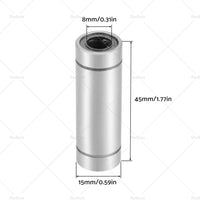 {{ 4PCS LM8UU Extra Long Linear Ball Bearings 8mm Bore Dia 15mm OD 45mm Length }} - Buy Car Parts Online at {{ Kaka Auto Parts }}.