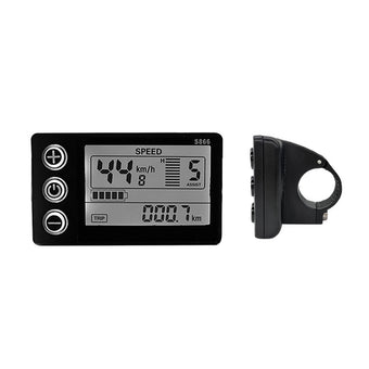 compare product LCD Display Suitable For Electric Bike S866 24V/36V/48V – Waterproof Plug Fit For Ebike & Scooter