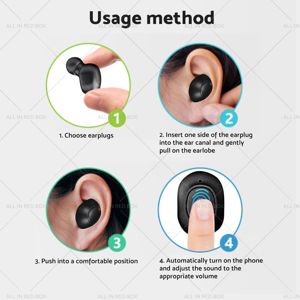 1 pair of digital rechargeable hearing aids, voice amplifier – Silver + Black, in-ear sound amplifiers