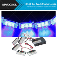 {{ 18 LED Red or Blue 12V Car Strobe Flash Light Dash Urgency Flashing Lamp }} - Buy Car Parts Online at {{ Kaka Auto Parts }}.