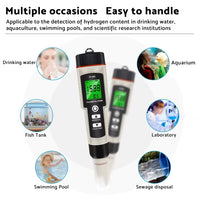 Portable 4 In 1 Hydrogen-Rich Test Pen PH ORP TEMP Water Quality Meter Tester
