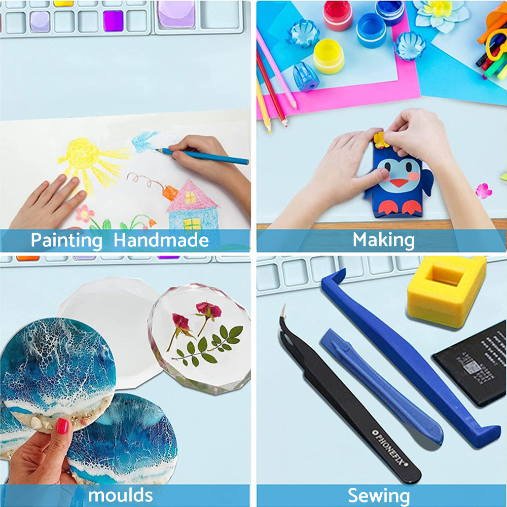 Silicone Art Mat Non-Stick Suitable For Resin Casting Crafts Painting Clay and Play