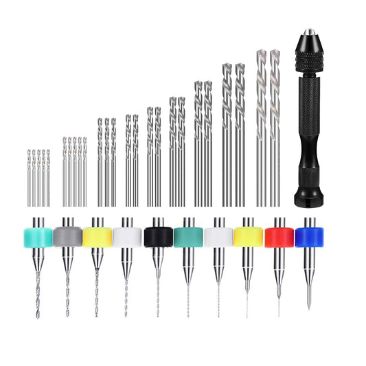 59-Pcs Mini Twist Drill Bit Set Suitable For DIY Micro Hand Drilling, Model Craft & Woodwork