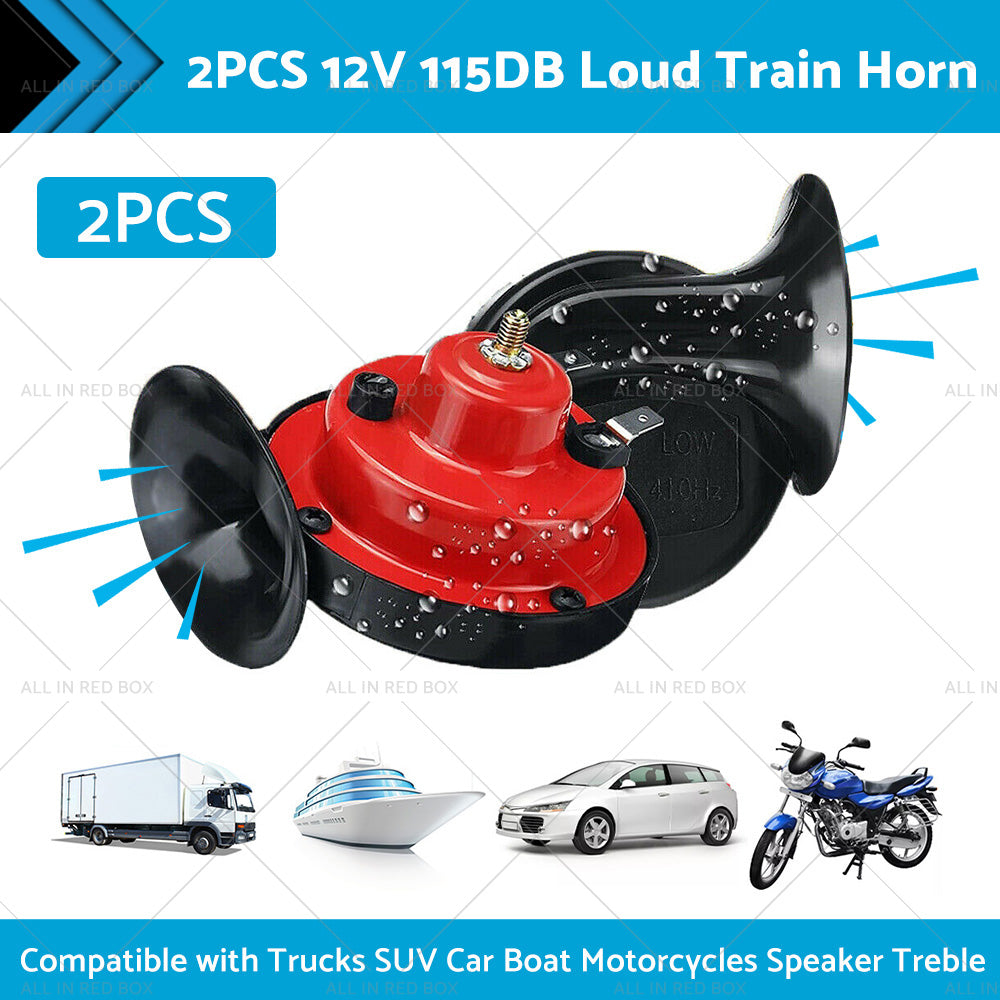 {{ 1 Pair 12V 300DB Super Train Horn For Trucks SUV Car Boat Motorcycles Speaker }} - Buy Car Parts Online at {{ Kaka Auto Parts }}.