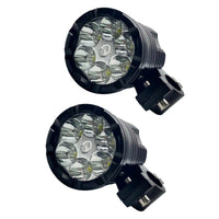 2x LED Headlight Motorcycle Waterproof Driving & Fog Spotlight Lamp