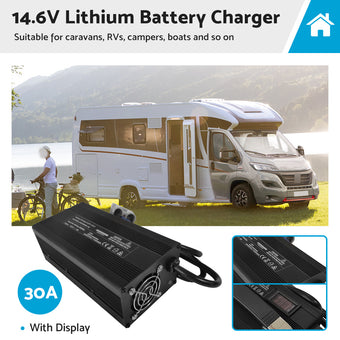 compare product 14.6V Lithium Battery Charger 30A / 40A With or Without Display Suitable For AC / DC Lithium Iron LiFe