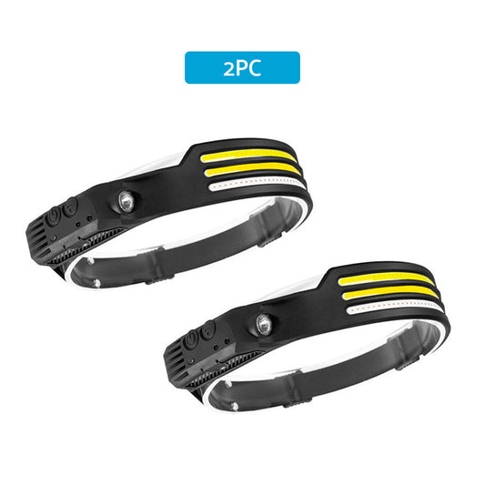 230 Angle LED Headlamp Rechargeable Super Bright Head Torch Headlight Suitable For Outdoor Use