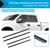 {{ 4x Outer Door Window Rubber Seals Suitable for 12-21 Ford Ranger PX XLT }} - Buy Car Parts Online at {{ Kaka Auto Parts }}.