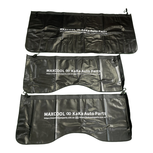 3x PU Leather Magnetic Fender Cover for All Car Models Scratch Protection Mat