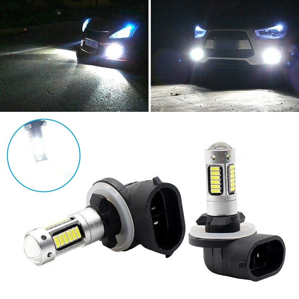 2x 881 H27 30W 6000K White LED Car SUV Fog Light Bulb DRL Lamp Extremely Bright
