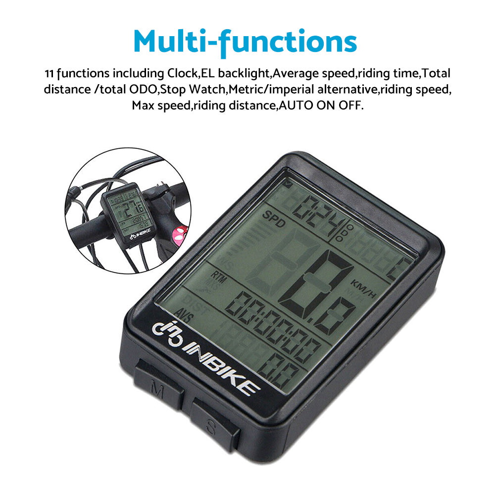 Wireless Mountain Bike Computer LCD Speedometer Odometer Suitable For Bicycle Waterproof