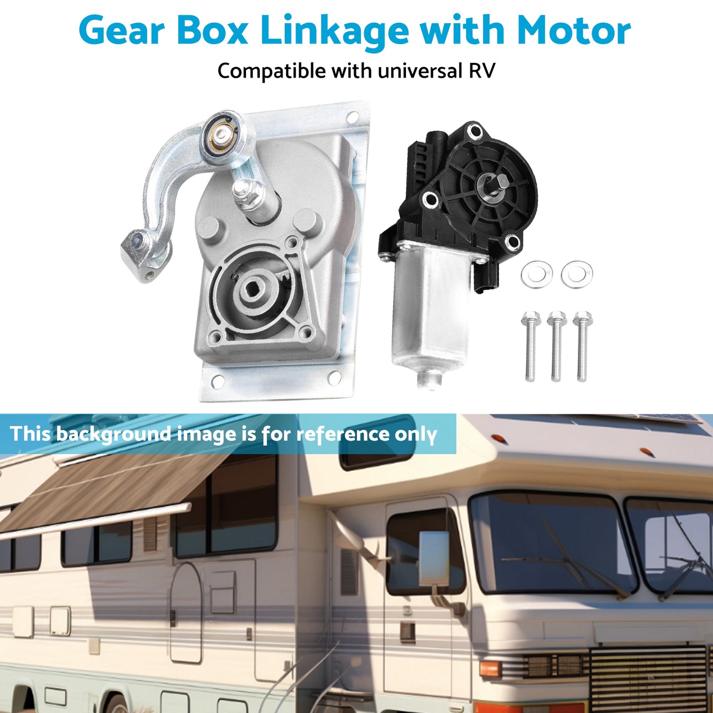 {{ RV Gear Box Linkage with Motor Suitable For Kwikee Electric Steps Replace 366043 }} - Buy Car Parts Online at {{ Kaka Auto Parts }}.