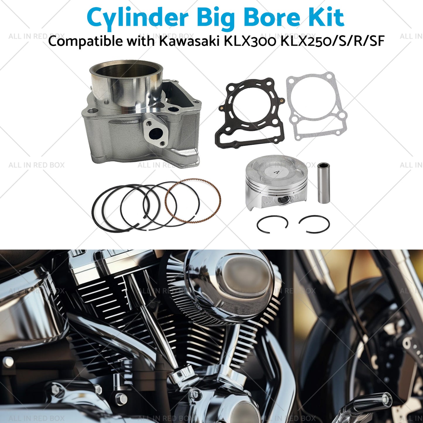 {{ 78mm Cylinder Big Bore Kit Suitable For Kawasaki KLX300 KLX250 S R SF 1993-2014 }} - Buy Car Parts Online at {{ Kaka Auto Parts }}.
