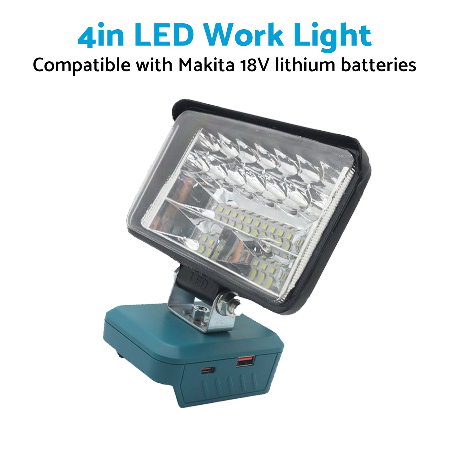 {{ 4in LED Work Light Suitable For Makita 18V Li-Ion Battery Workshop Flashlights }} - Buy Car Parts Online at {{ Kaka Auto Parts }}.