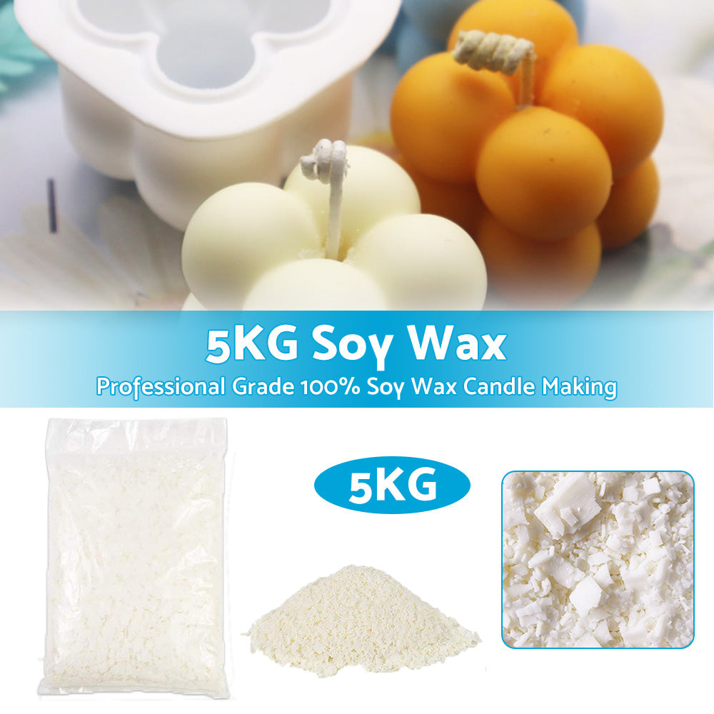 5KG 100% Pure Soy Wax Suitable For Candle Making Supplies Crafts Natural Kosher AU