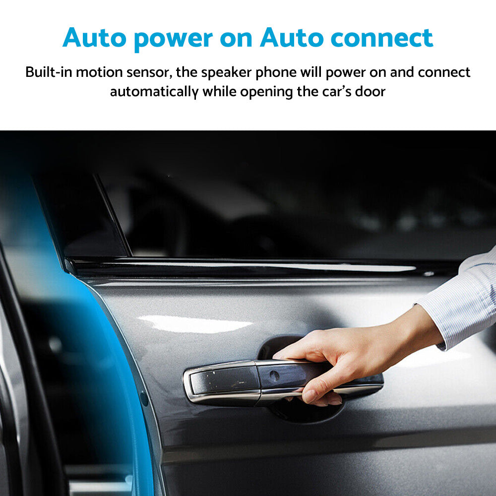 Wireless Car Bluetooth Handsfree Speaker Phone With Sun Visor Clip Black