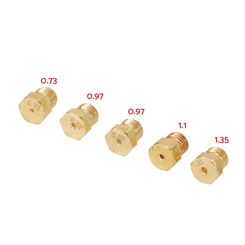 5x Burner Gas Jets & Nozzles Set Suitable For Natural Gas & LPG Hob Conversion