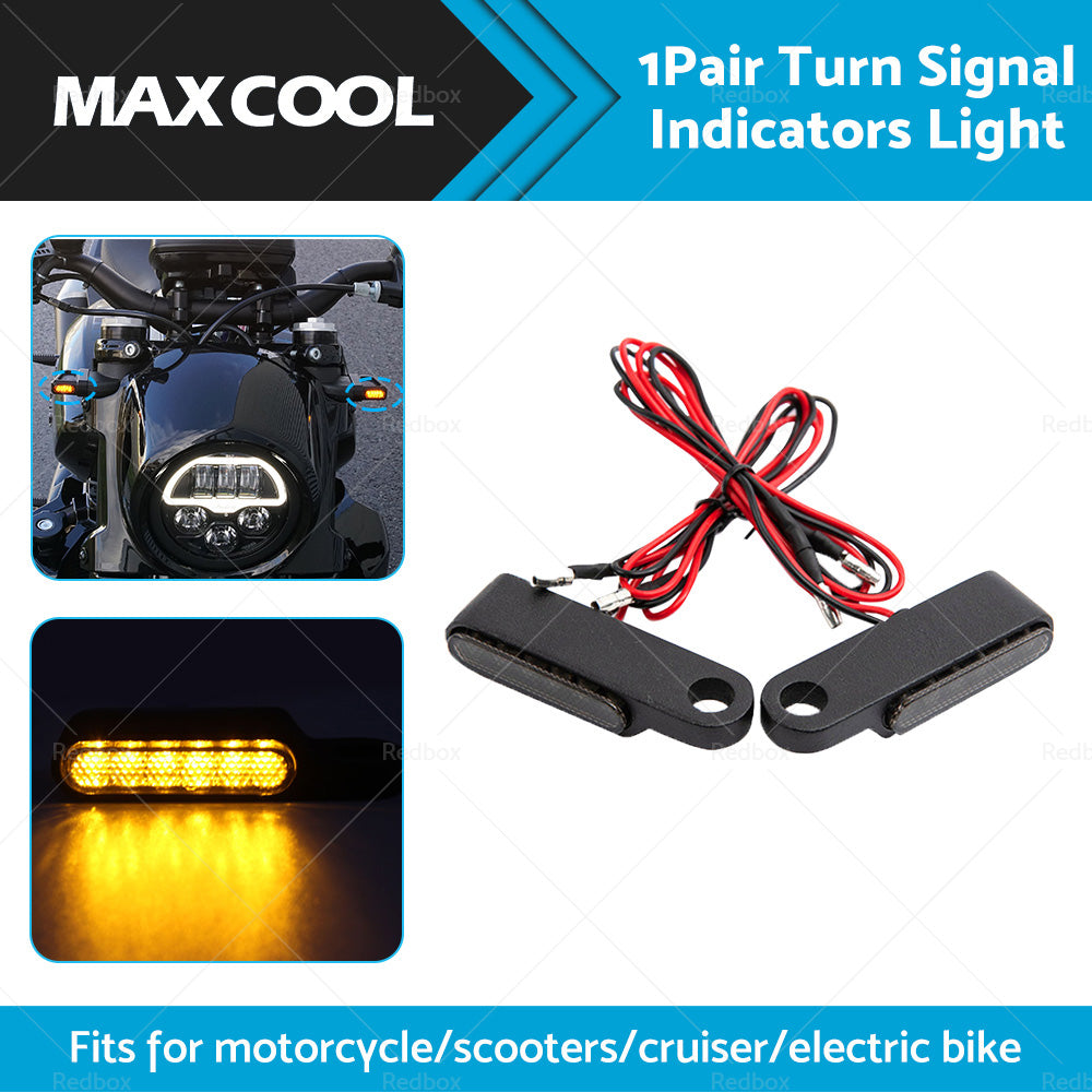 {{ 2X Black Motorcycle LED Mini Turn Signal Blinker Light Amber For Harley Davidson }} - Buy Car Parts Online at {{ Kaka Auto Parts }}.