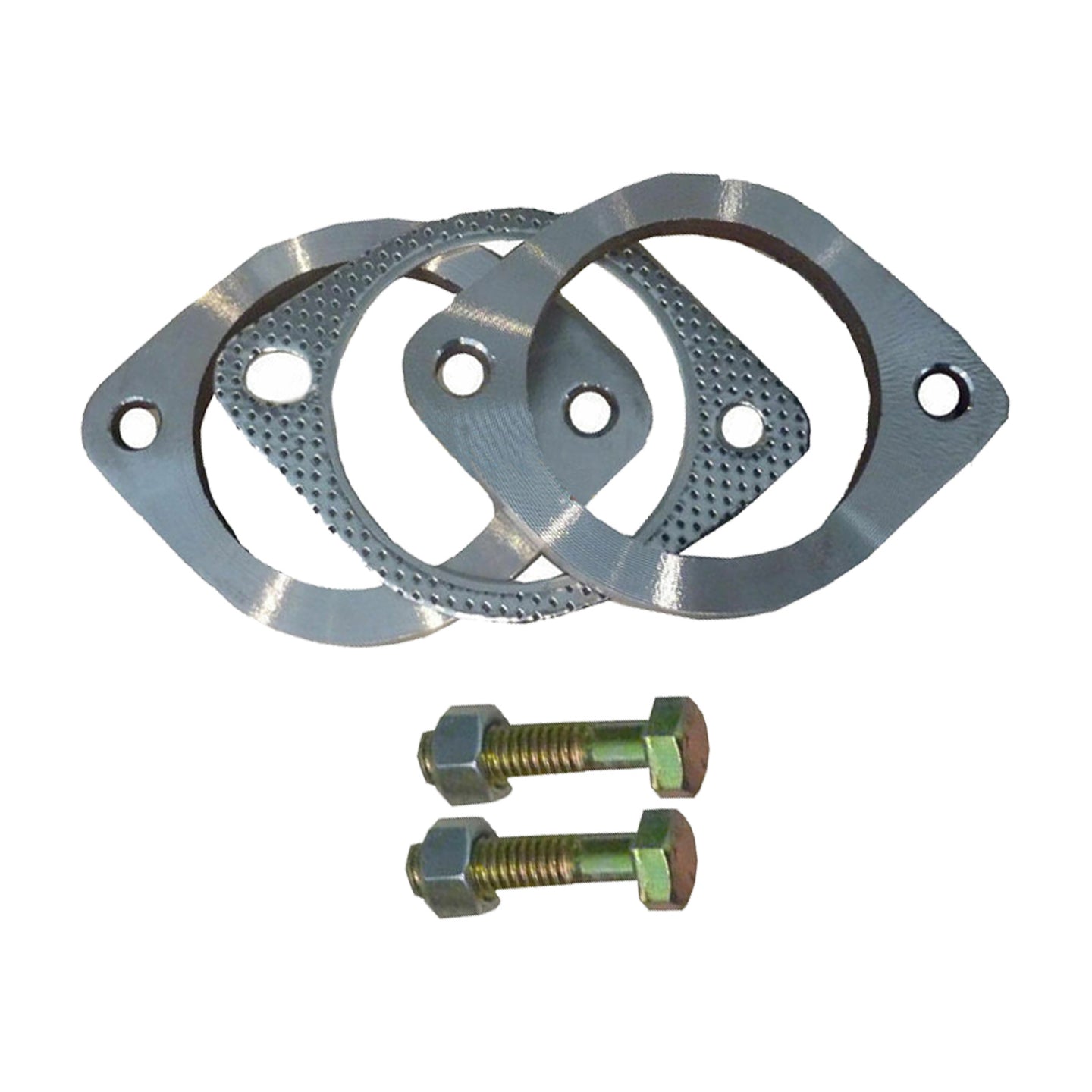 {{ 2.5in Universal Exhaust Flange Gasket Plate Bolt Nut Kit 300 63mm Stainless Steel }} - Buy Car Parts Online at {{ Kaka Auto Parts }}.