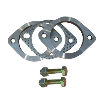 compare product 2.5in Universal Exhaust Flange Gasket Plate Bolt Nut Kit 300mm (63mm) Stainless Steel