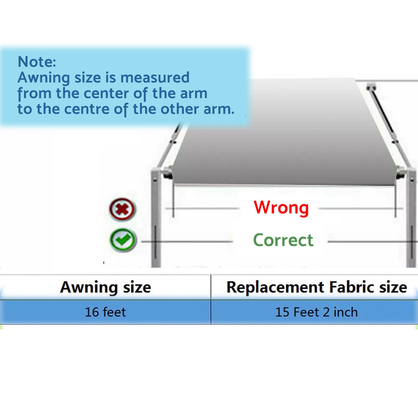 PVC Vinyl Awning Fabric Gray Fade 13-16FT Suitable For RV Caravan Trailer Camper