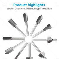 {{ Set of 10 3mm Titanium Mini Hss Router Bit Trimmer Shank Electric Trimmer Tool }} - Buy Car Parts Online at {{ Kaka Auto Parts }}.