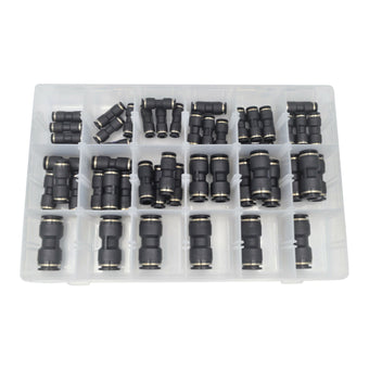 compare product 50x Imperial Pneumatic Push in Air Line Hose Quick Connect Kit Nylon Hose
