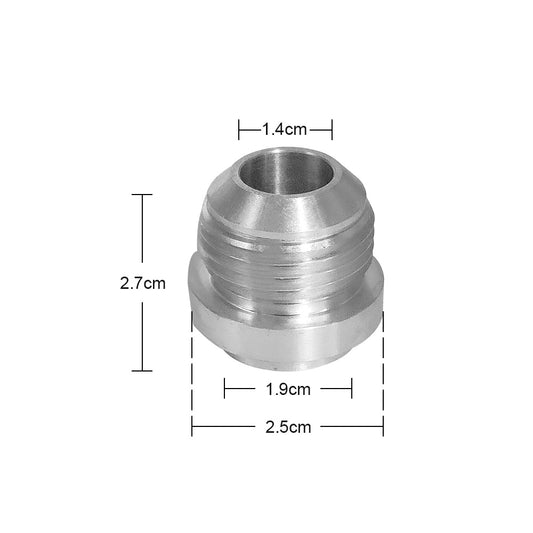 AN10 Male Aluminium Weld On JIC Bungs x 2 Fitting -10AN JXSS032-10-A