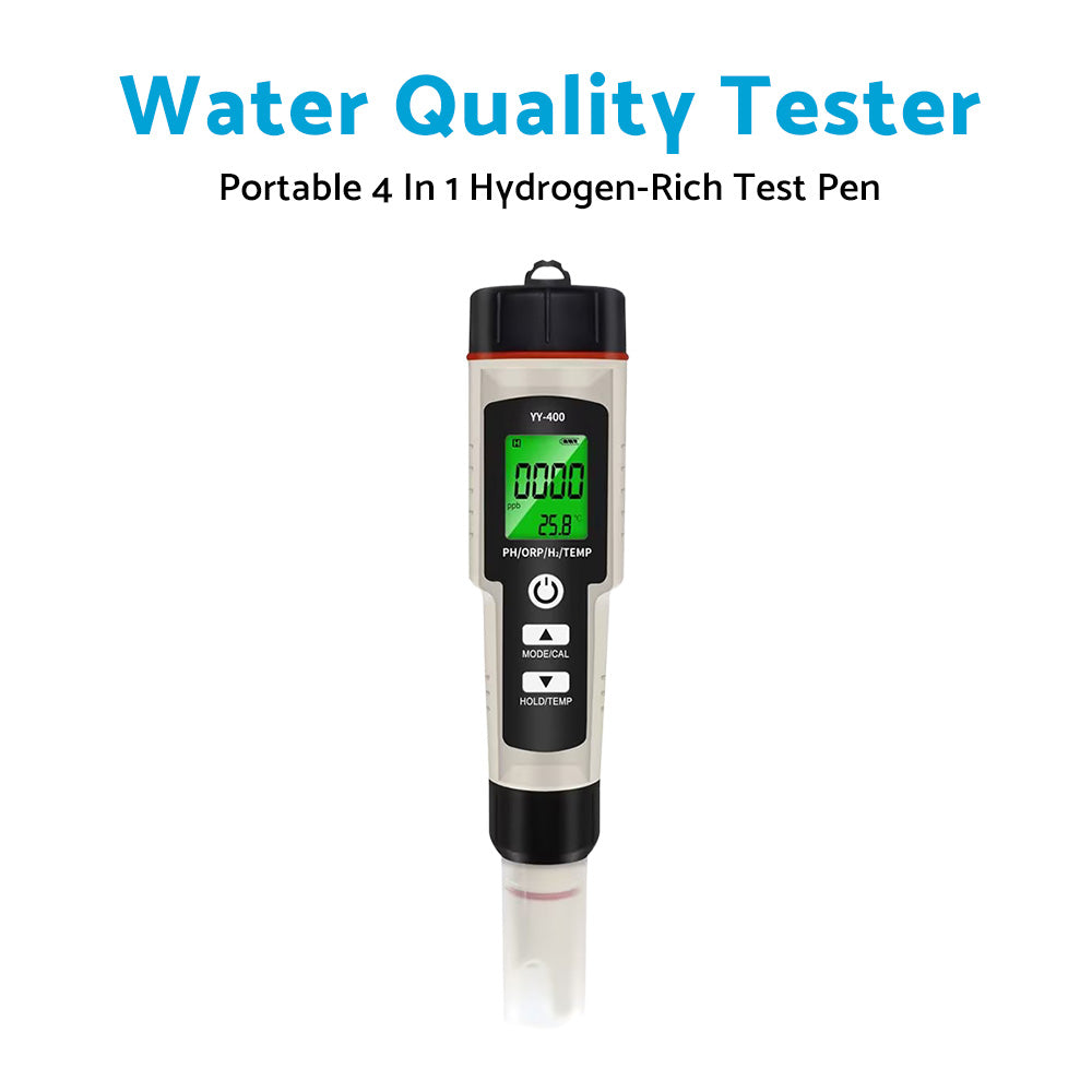 Portable 4 In 1 Hydrogen-Rich Test Pen PH ORP TEMP Water Quality Meter Tester