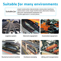 10mmX20mm 1Meter Drag Chain Cable Carrier Open Type with End Connectors Plastic