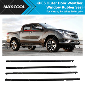 compare product 4PCS Weatherstrip Weather strip Outer Window Seal for Mazda 3 BK Sedan 2003-2009