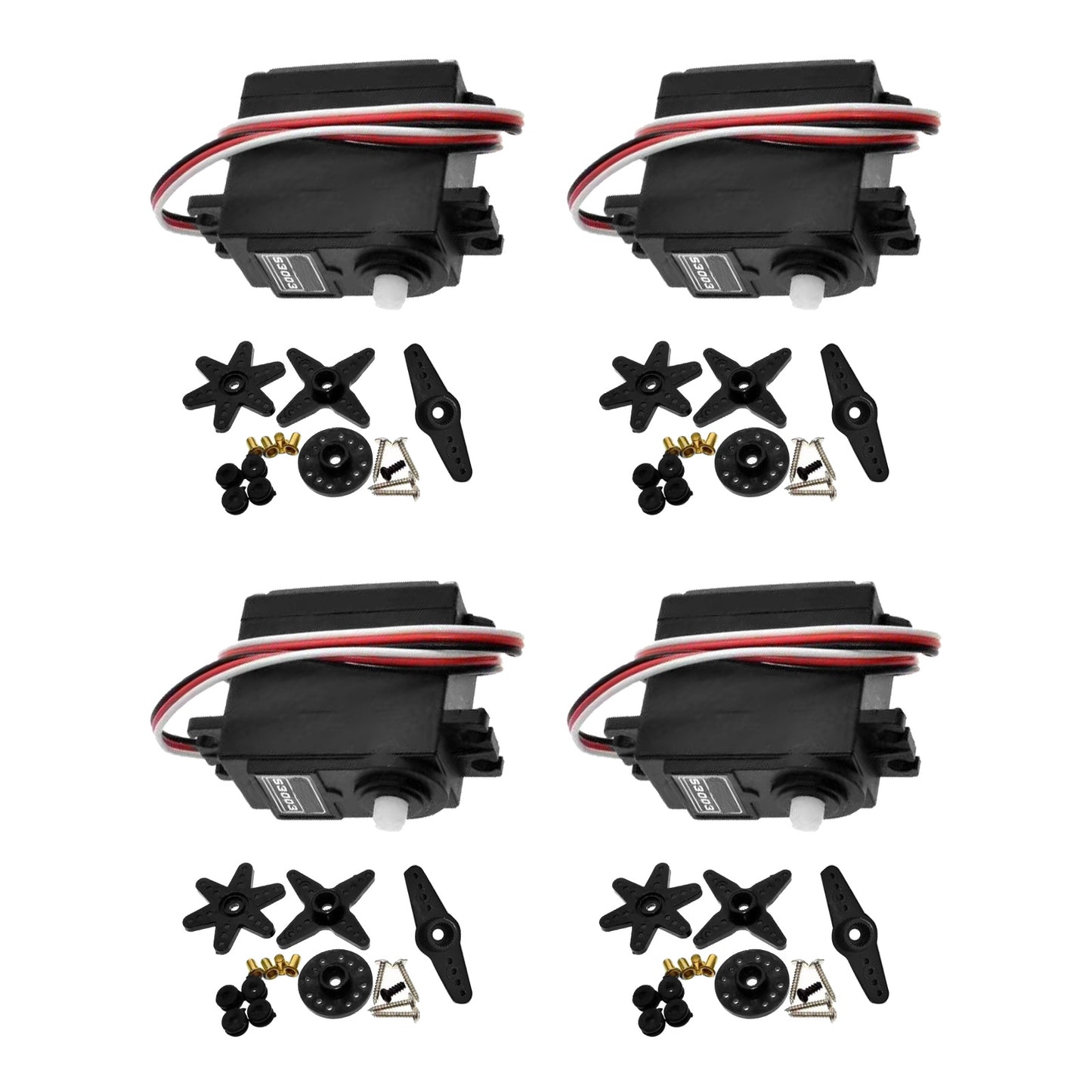 High Torque Standard Servos 4x Suitable For Futaba S3003 RC Car / Plane / Boat / Helicopter