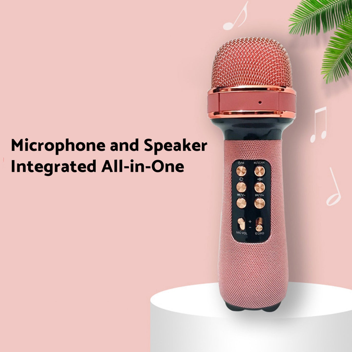Wireless Bluetooth Portable Karaoke Microphone Speaker Rechargeable Handheld Mic With USB Speaker for Home Party Singing
