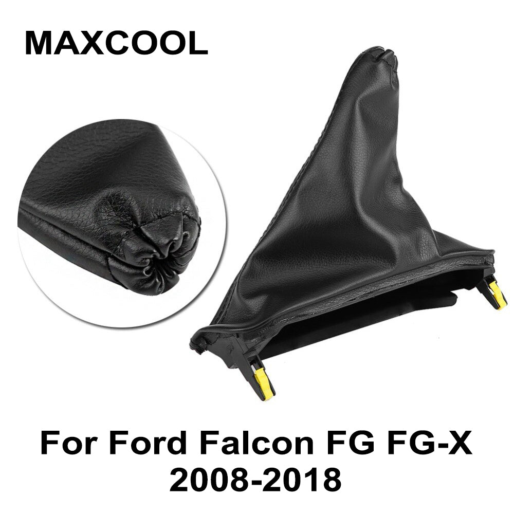 {{ Set Handbrake  and  T-Bar Boot Cover Black Leather for Ford Falcon FG FG-X 2008~2018 }} - Buy Car Parts Online at {{ Kaka Auto Parts }}.