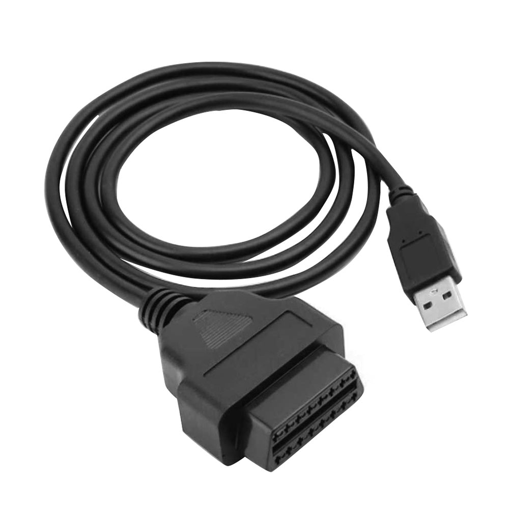 16-Pin OBD2 To USB Adapter Cable Connector Suitable For Vehicle Diagnostic Tool