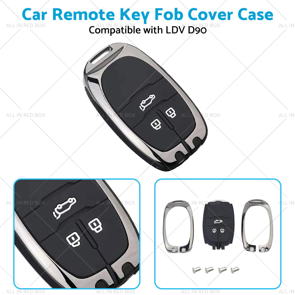 {{ Zinc Alloy Remote Key Fob Case Cover Shell Suitable For LDV D90 3buttons Key Fob }} - Buy Car Parts Online at {{ Kaka Auto Parts }}.
