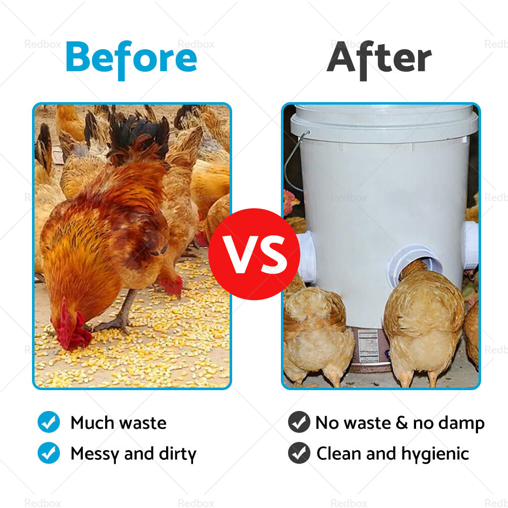 {{ Chicken Feeder Poultry Pro Feeder DIY Port PVC Gravity Fed Chicke Feeder }} - Buy Car Parts Online at {{ Kaka Auto Parts }}.