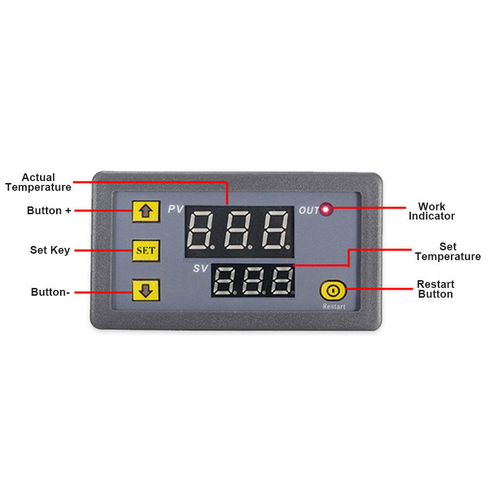12V Intelligent Digital Temperature Controller Thermostat Switch with Temp Control