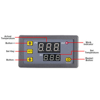 12V Intelligent Digital Temperature Controller Thermostat Switch with Temp Control