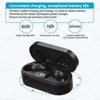 1 pair of digital rechargeable hearing aids, voice amplifier – Silver + Black, in-ear sound amplifiers