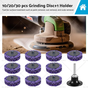 compare product 10/20/30x 50mm Poly Strip Disc Wheel Suitable For Angle Grinder Paint & Rust Removal